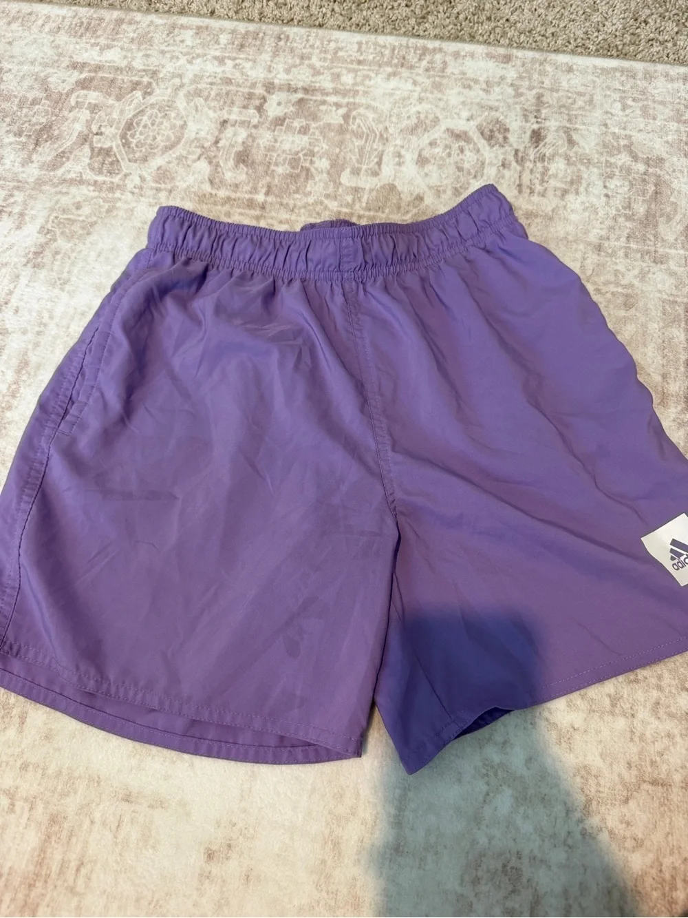 Adidas Purple Swim Trunks with Logo Men’s Small